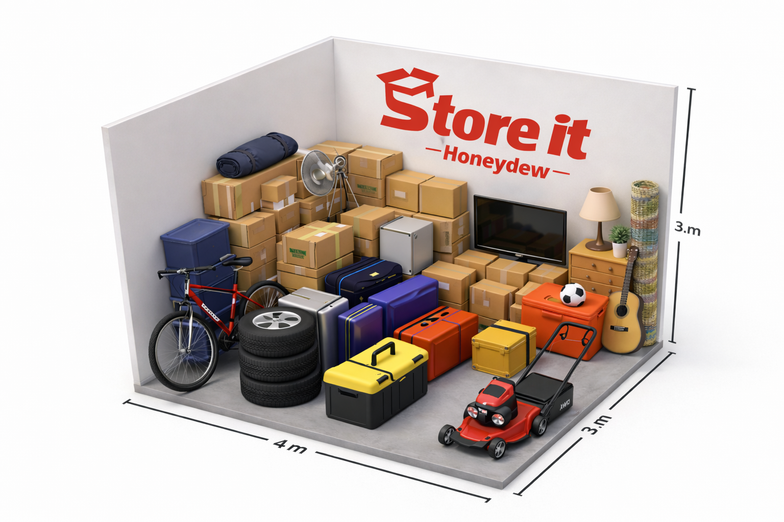 4x3 storage unit