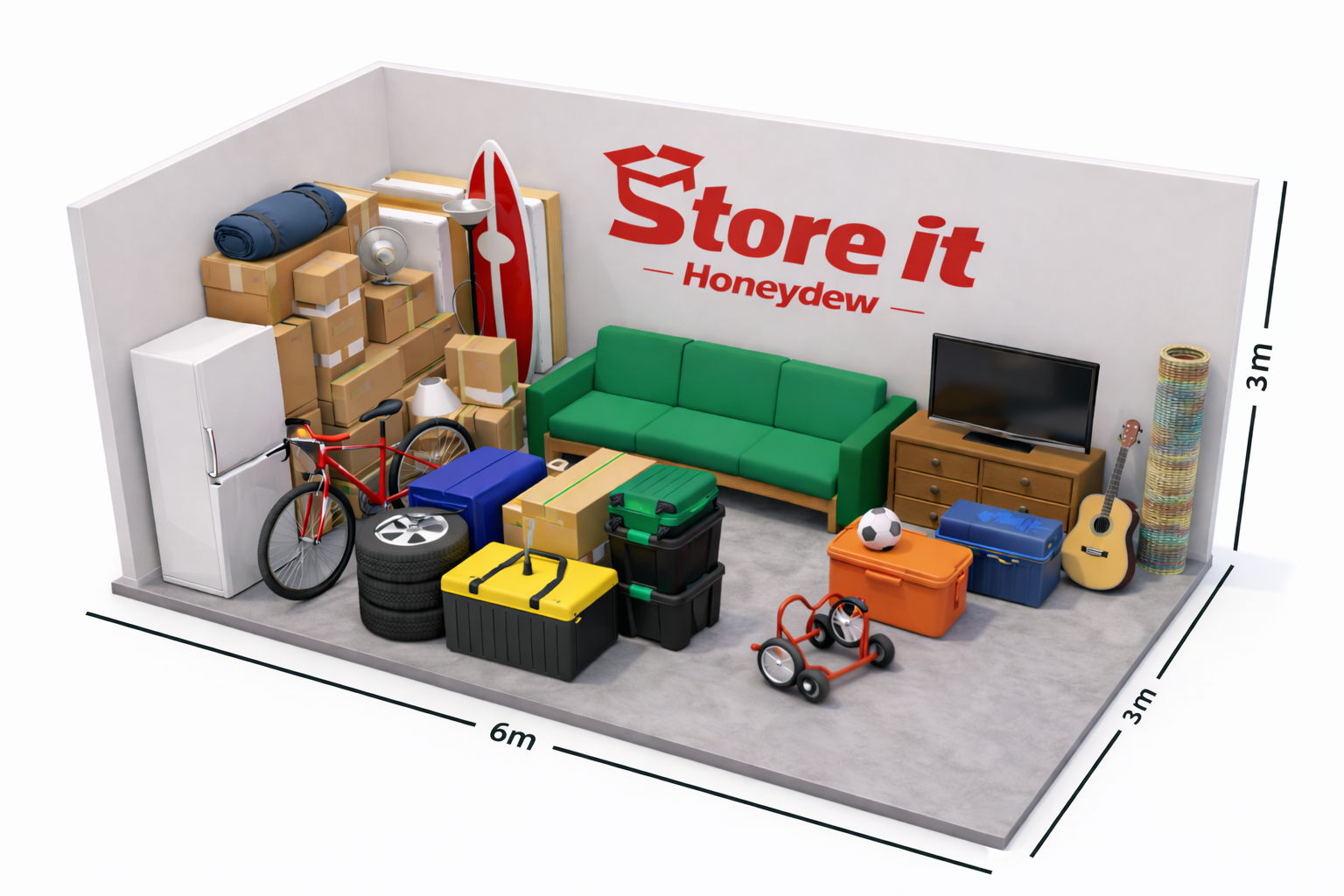6x3 storage unit